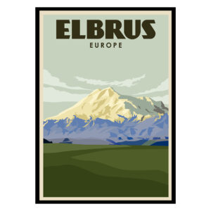 Elbrus Mountain Poster