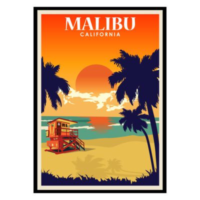 Malibu California USA Poster