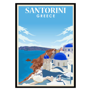 Santorini Cyclades Greece Poster