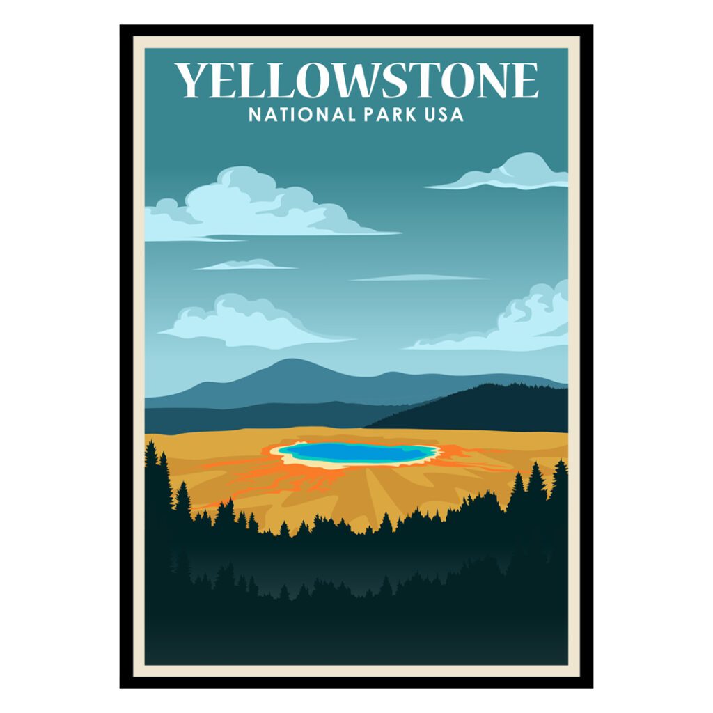 Yellowstone National Park USA Poster | Buy Posters & Art Prints at ...