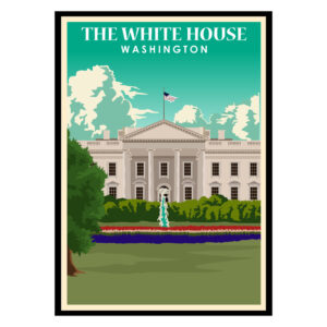 The White House Washington USA Poster