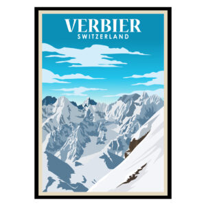 Verbier Mountain Switzerland Poster