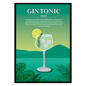 Gin Tonic Cocktail Poster