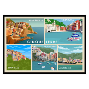 Cinque Terre Italy 5 Lands No2 Poster