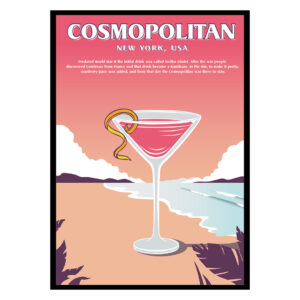 Cosmopolitan Cocktail Poster