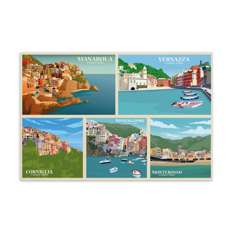 Cinque Terre 5 Lands Postcard