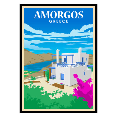 Amorgos Cyclades Greece Poster