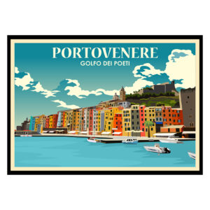 Portovenere Houses Liguria Italy Poster