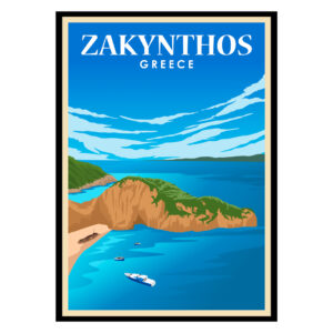 Zakynthos Shipwreck Beach Greece Poster
