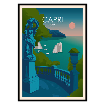 Capri Amalfi Coast Italy Poster
