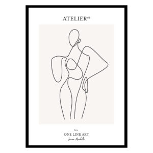 One Line Art No 01 Poster