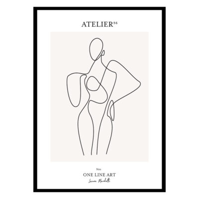 One Line Art No 01 Poster