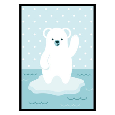 Polar Bear Animal Kids Poster