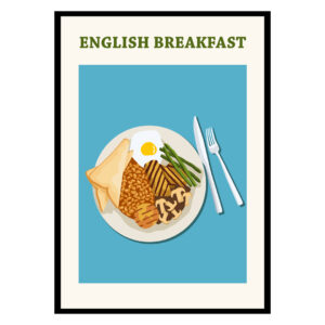 English Breakfast Food Poster