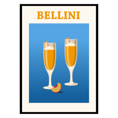 Bellini Cocktail Italy Poster