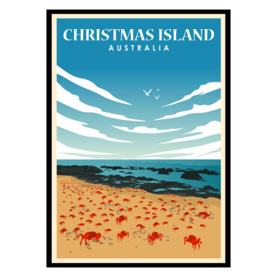 Christmas Island Australia Red Crab Poster