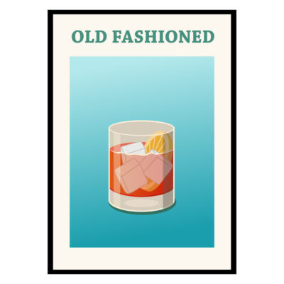 Old Fashioned Cocktail USA Poster
