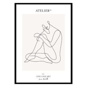 One Line Art No3 Poster