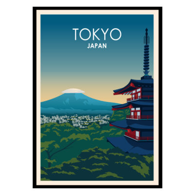 Tokyo Japan Mt Fuji Poster