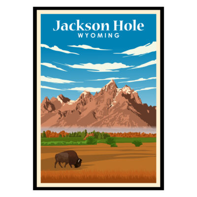 Jackson Hole Wyoming USA Poster