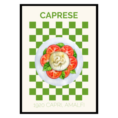 Caprese Sallad Capri Amalfi Food Poster