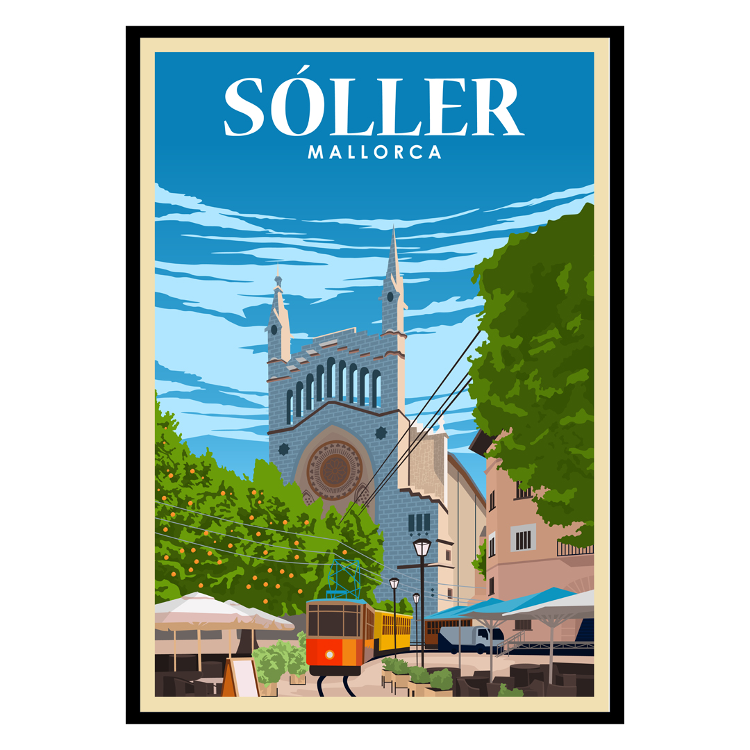 Sóller Mallorca Poster | Buy Posters & Art Prints at Posternature.com