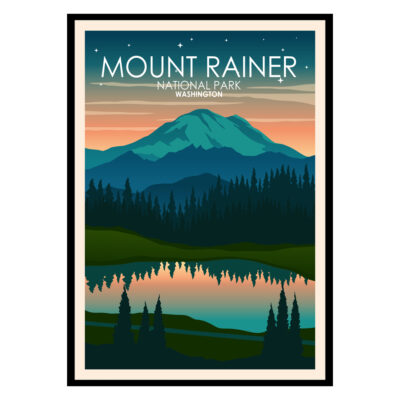 Mount Rainer National Park USA Poster