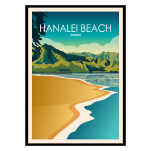 Hanalei Beach Hawaii Poster