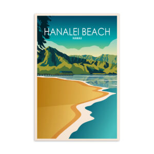 Hanalei Beach Hawaii Postcard