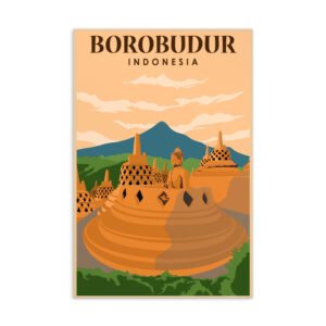 Borobudur Postcard