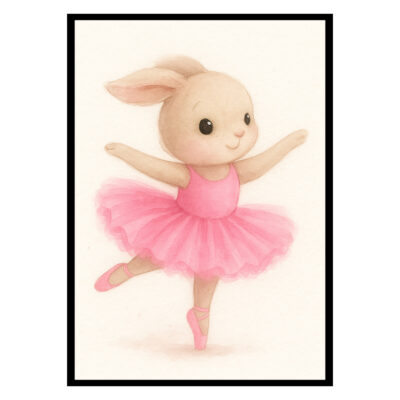 Dancing Bunny No1 Kids Poster