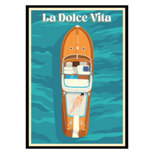 La Dolce Vita Riva Italy Poster
