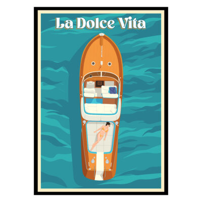La Dolce Vita Riva Italy Poster
