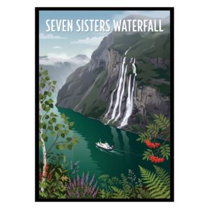 Seven Sisters Waterfall Norway Poster