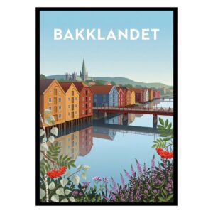Bakklandet Trondheim Norway Poster