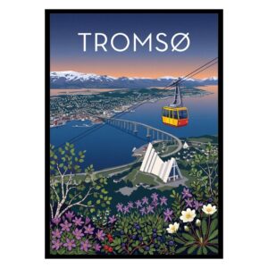 Fjellheisen Tromsø Norway Poster