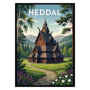 Heddal Stave Church Norway Poster