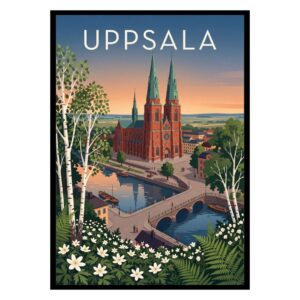 Uppsala Cathedral Sweden Poster