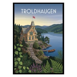 Troldhaugen Edvard Grieg Museum Norway Poster