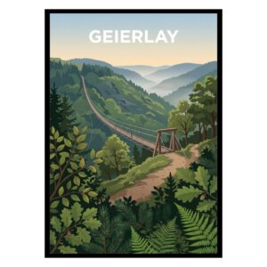 Geierlay Suspension Bridge Germany Poster