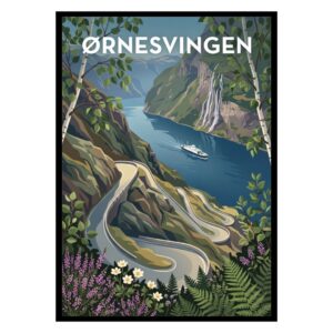 Ørnesvingen Eagle Road Norway Poster