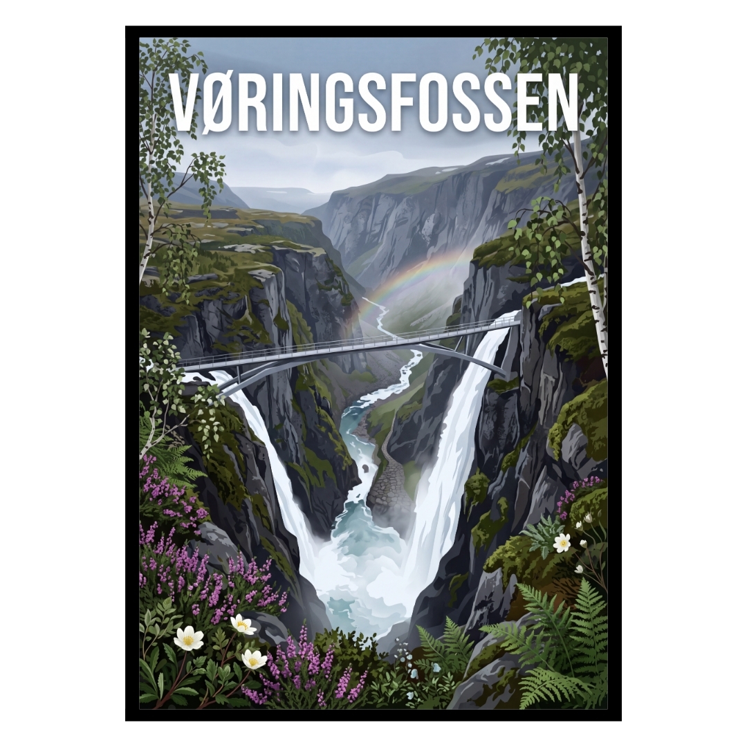 Vøringsfossen Waterfall Norway Poster