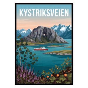 Kystriksveien Coastal Route Norway Poster
