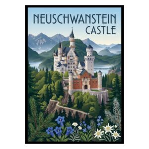 Neuschwanstein Castle No2 Germany Poster