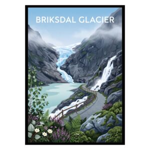 Briksdal Glacier Norway Poster