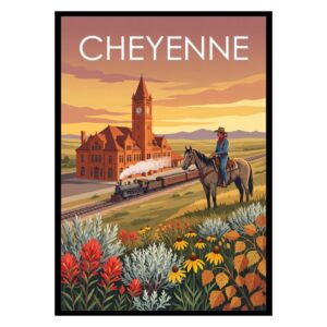 Cheyenne Cowboy Wyoming USA Poster