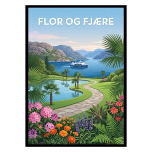 Flor og Fjære Norway Poster