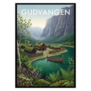 Gudvangen Viking Village Norway Poster