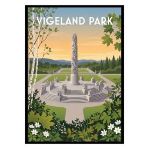 Vigeland Sculpture Park Norway Poster