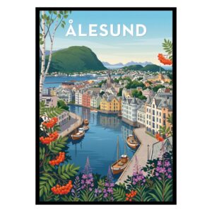 Ålesund Art Nouveau Center Norway Poster